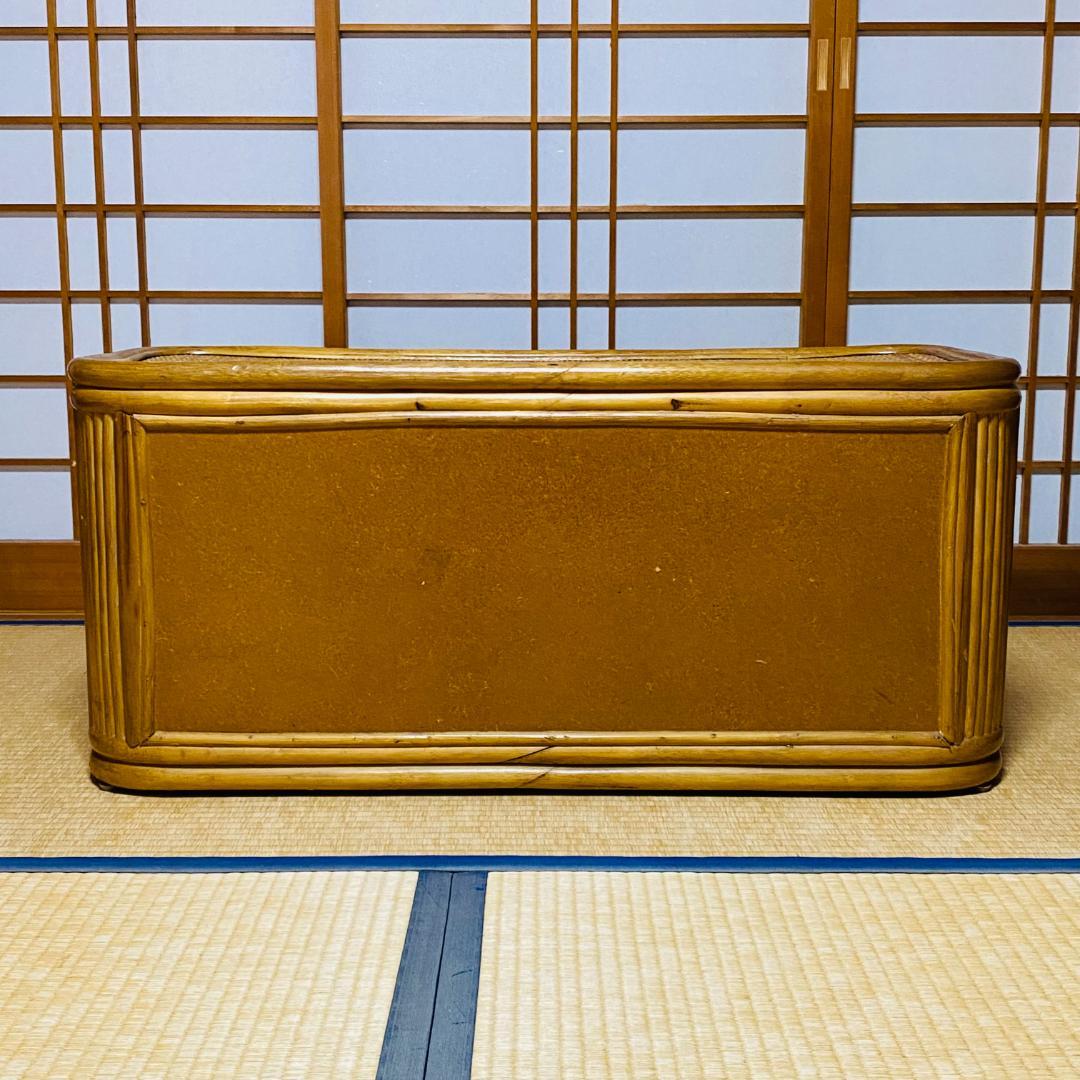 ラタン 籐 棚 チェスト 2段 4口 W90cm D37cm H41cm