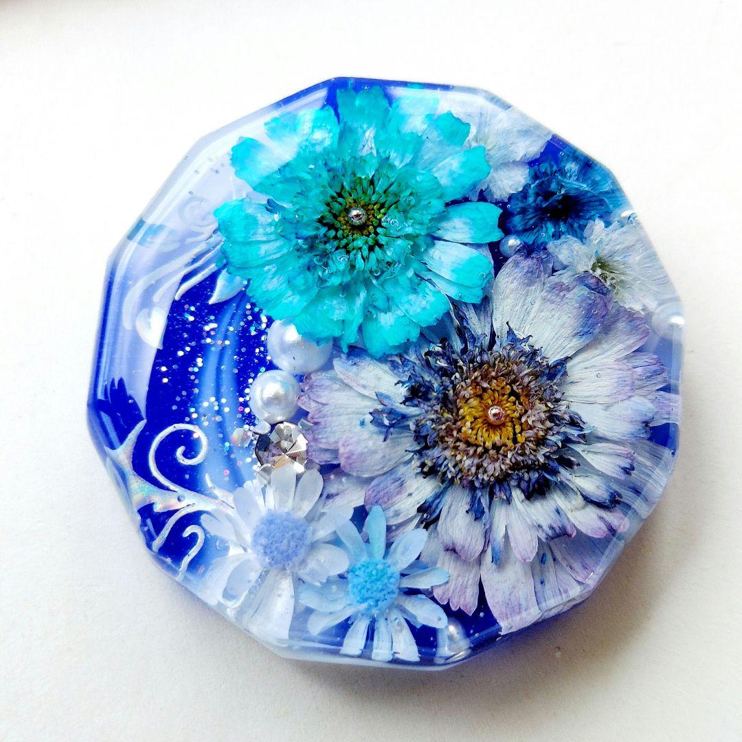 【1051】レジン　マトリカリア　ヘアゴム　ポニーフック　ブロ―チ　ハンドメイド