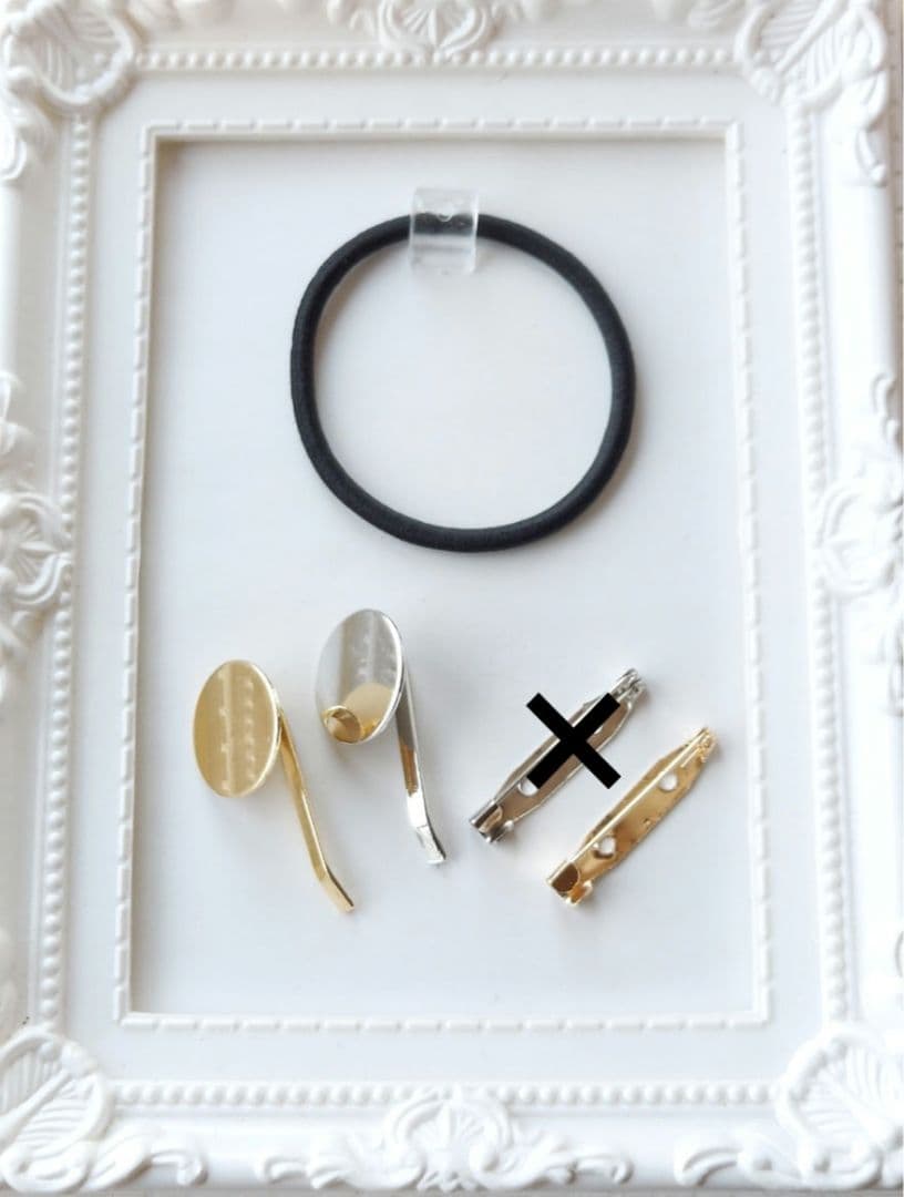 【1051】レジン　マトリカリア　ヘアゴム　ポニーフック　ブロ―チ　ハンドメイド