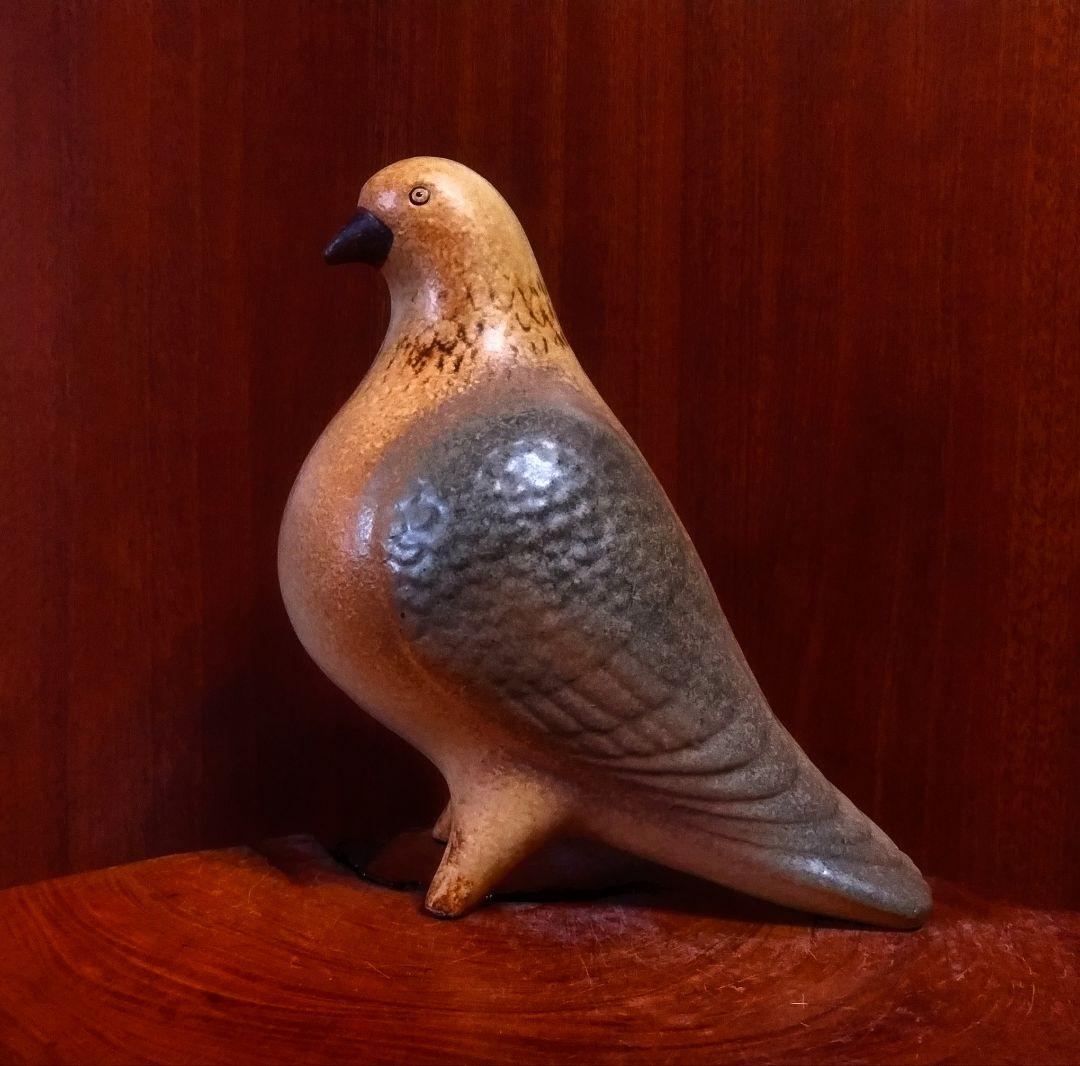 リサラーソン ピジョン ブラウンカラー 鳩 北欧