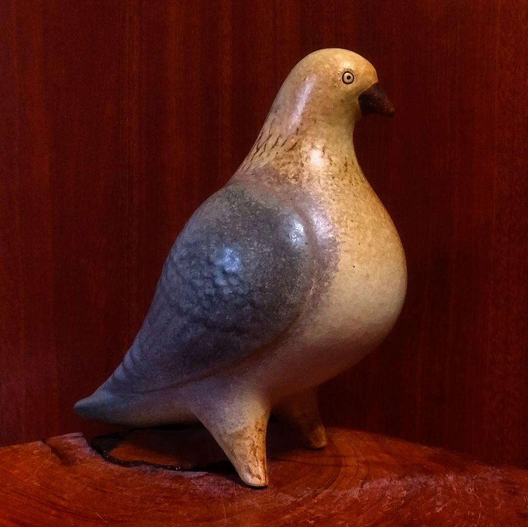 リサラーソン ピジョン ブラウンカラー 鳩 北欧