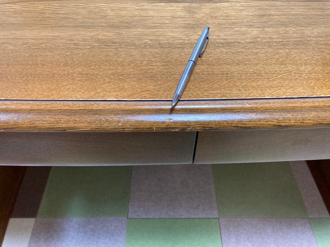 浜本工芸 学習机 木製デスク 木目調 大きめサイズ 120x70x73cm