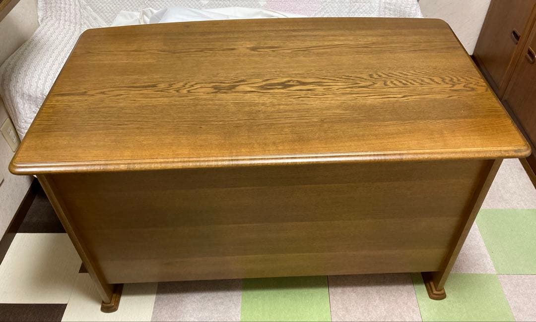 浜本工芸 学習机 木製デスク 木目調 大きめサイズ 120x70x73cm