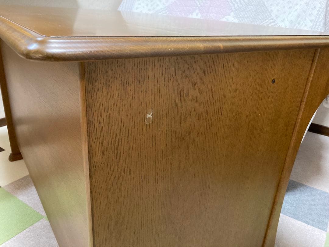 浜本工芸 学習机 木製デスク 木目調 大きめサイズ 120x70x73cm