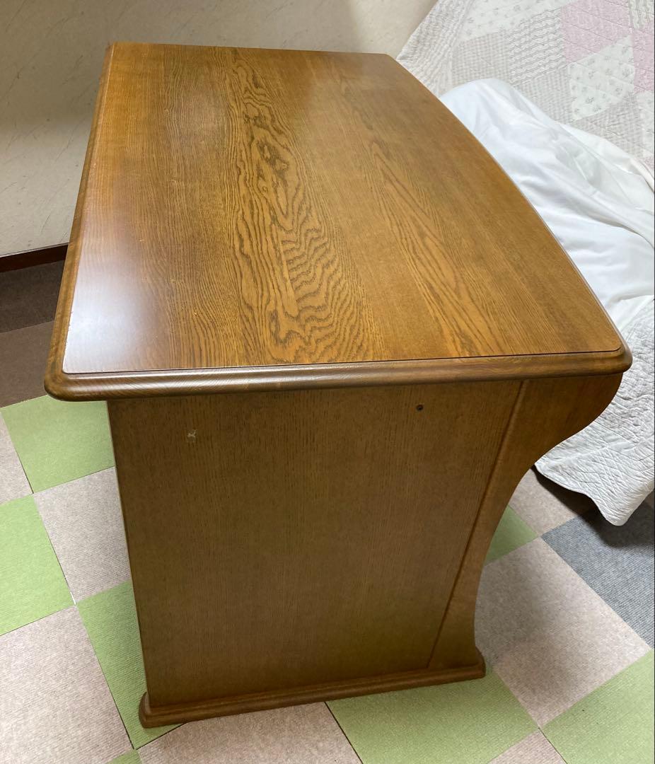 浜本工芸 学習机 木製デスク 木目調 大きめサイズ 120x70x73cm