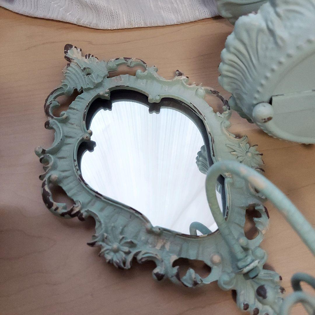 アンティーク　ミラー　ドレッサー　小物入れ　セット