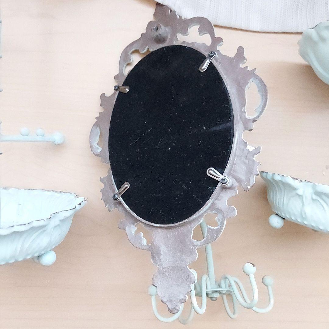 アンティーク　ミラー　ドレッサー　小物入れ　セット