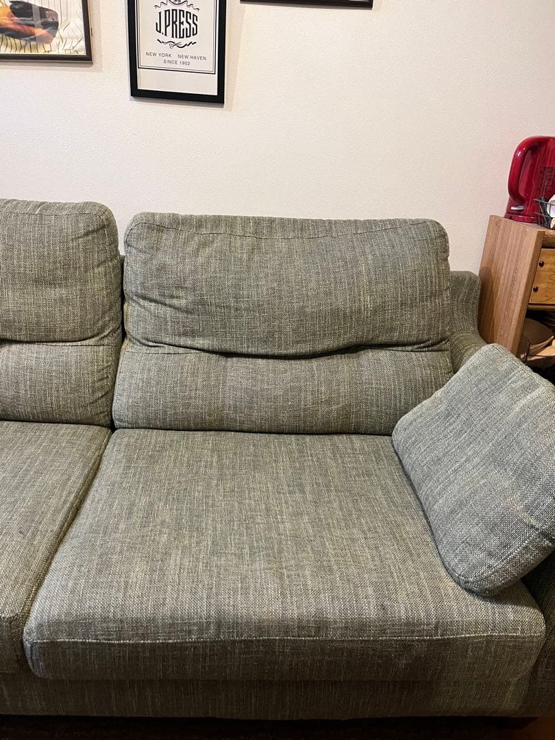 B COMPANY ソファ　2.5人掛け　グリーン