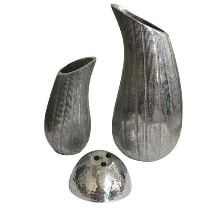 Y 美品 アクタス シルバー 花瓶 フラワーベース 3点セット 花器 小物入