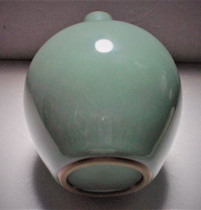 三代目　諏訪蘇山　青瓷　花入　花器