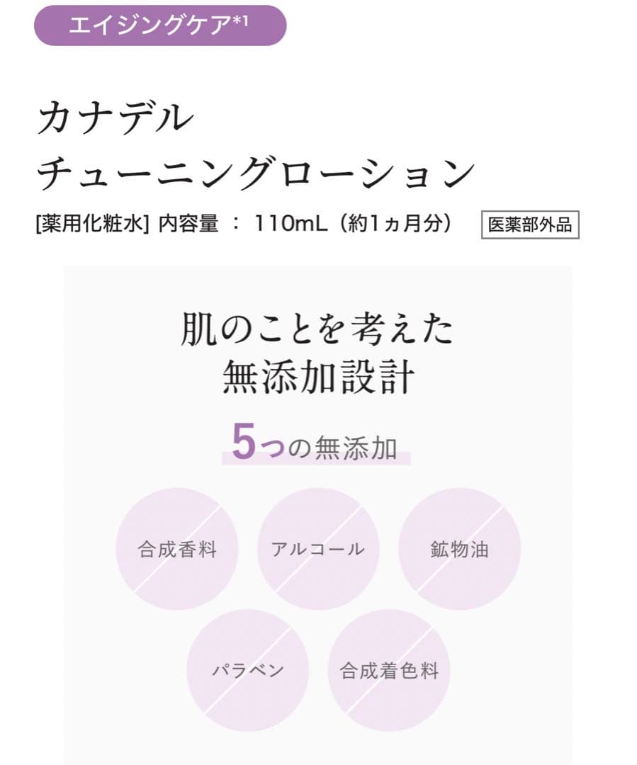 新品未使用CANADELカナデルチューニングローション110mL 6/21入荷