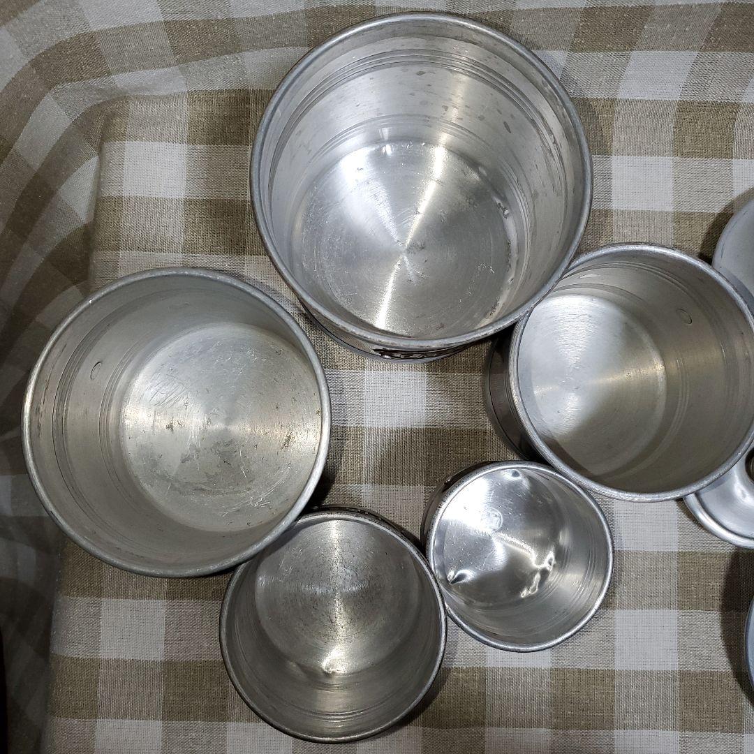 アンティーク　アルミ　キャニスター　5個セット