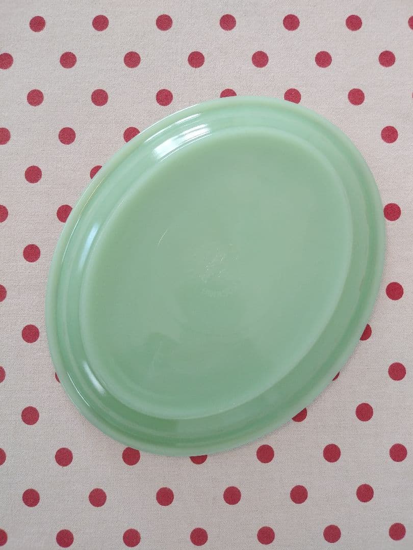 最終価格！ファイヤーキング オーバル皿 ミルクガラス フットボールプラッター