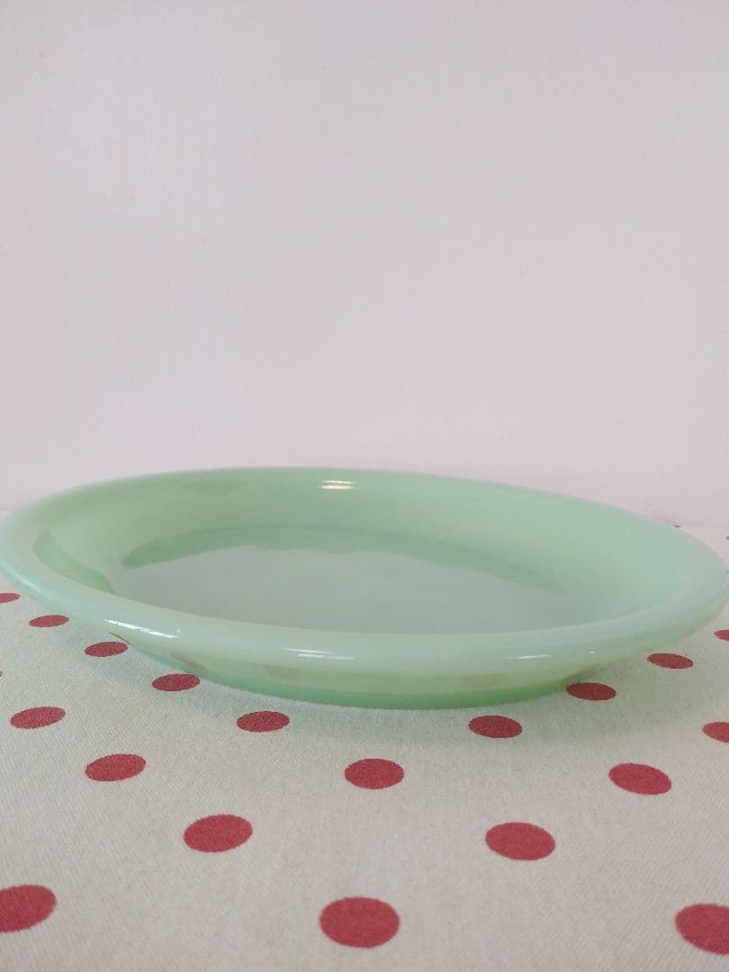 最終価格！ファイヤーキング オーバル皿 ミルクガラス フットボールプラッター