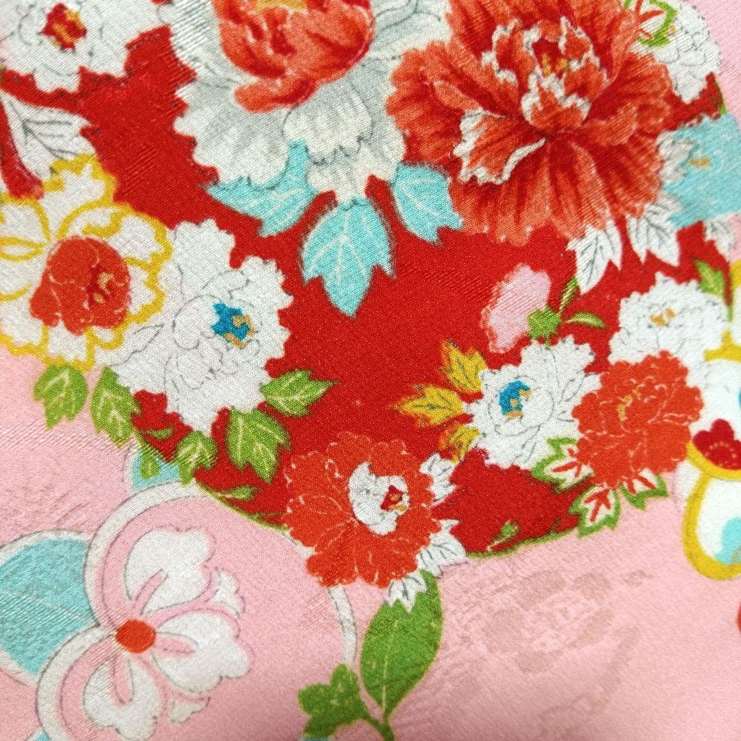 七五三　３歳　女の子　アンティーク　着物　正絹　ひな祭り　女児　三才　お正月