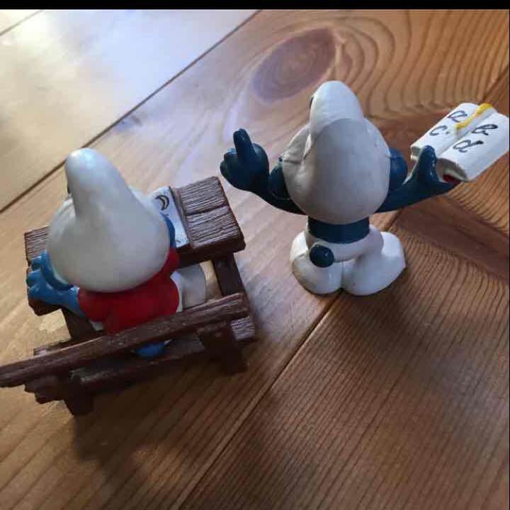 スマーフ絶版ビンテージ フィギュア スクール セット