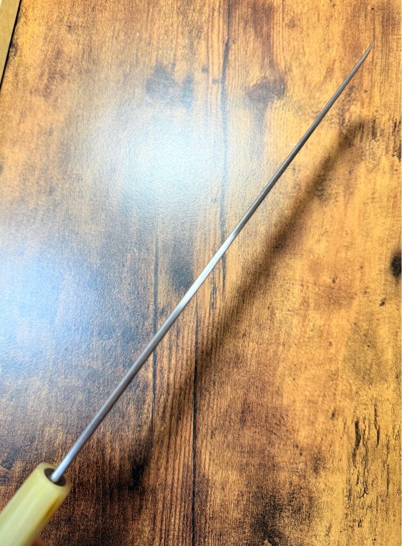 【堺打刃物】蛸引 先丸　包丁　8寸　白二鋼　紫檀水牛八角柄