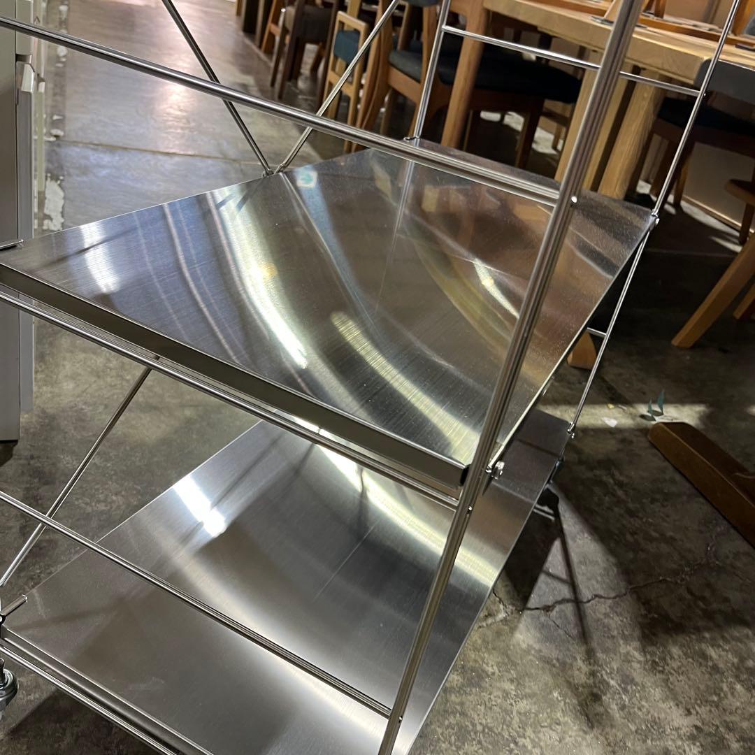 【キャスター付】無印良品◆◇ステンレスユニットシェルフ◇◆ステンレス棚セット