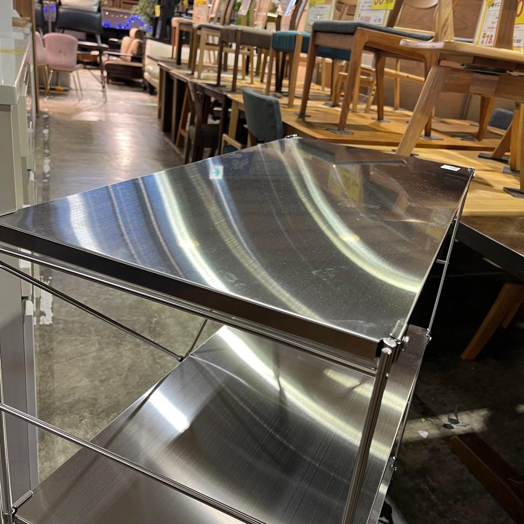 【キャスター付】無印良品◆◇ステンレスユニットシェルフ◇◆ステンレス棚セット