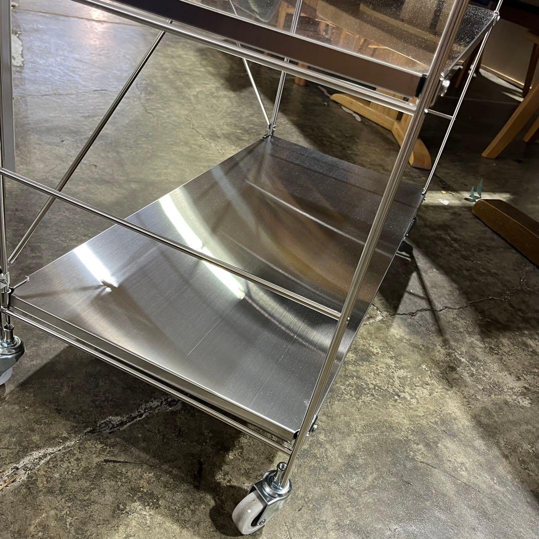 【キャスター付】無印良品◆◇ステンレスユニットシェルフ◇◆ステンレス棚セット