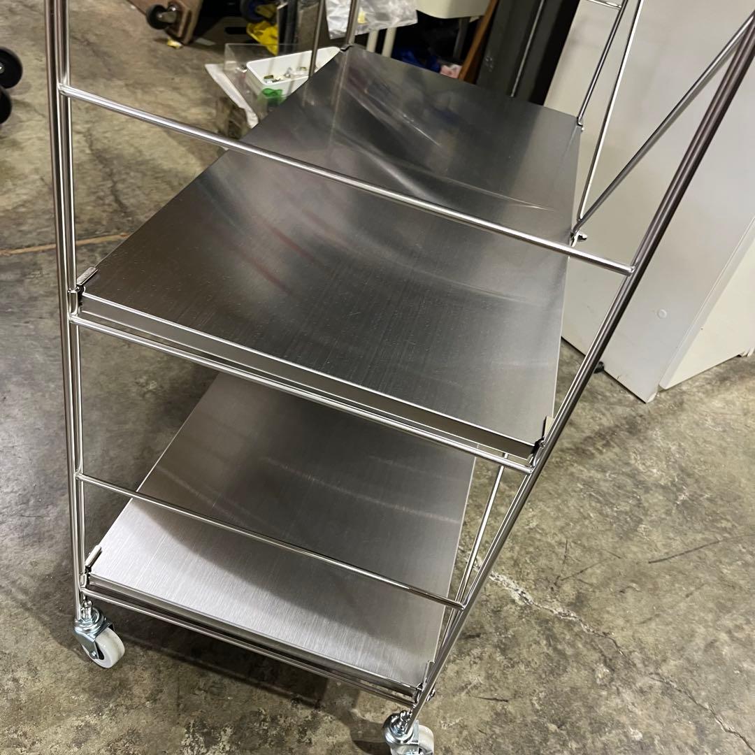 【キャスター付】無印良品◆◇ステンレスユニットシェルフ◇◆ステンレス棚セット