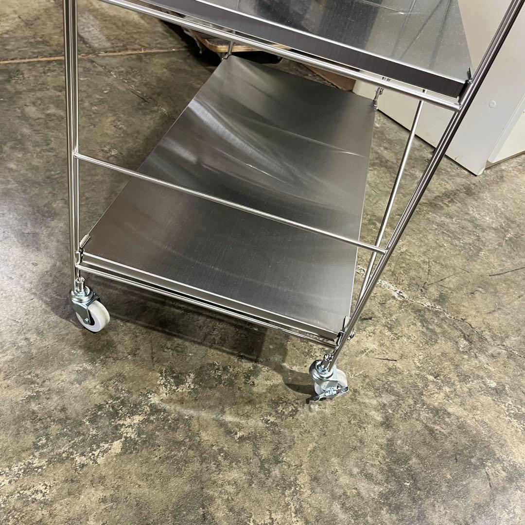 【キャスター付】無印良品◆◇ステンレスユニットシェルフ◇◆ステンレス棚セット