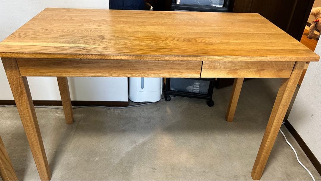 無印良品　木製デスク　オーク材