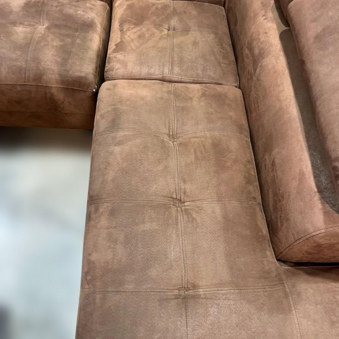 【ファブリックレザー】◇カウチソファ◆大型◇整備品◆可動ヘッドレスト◇極美品◆