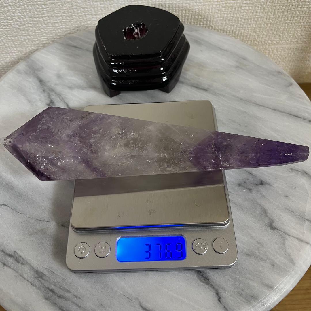 【天然石】高品質★アメジスト　紫水晶　ポイント　ワンド　六角柱