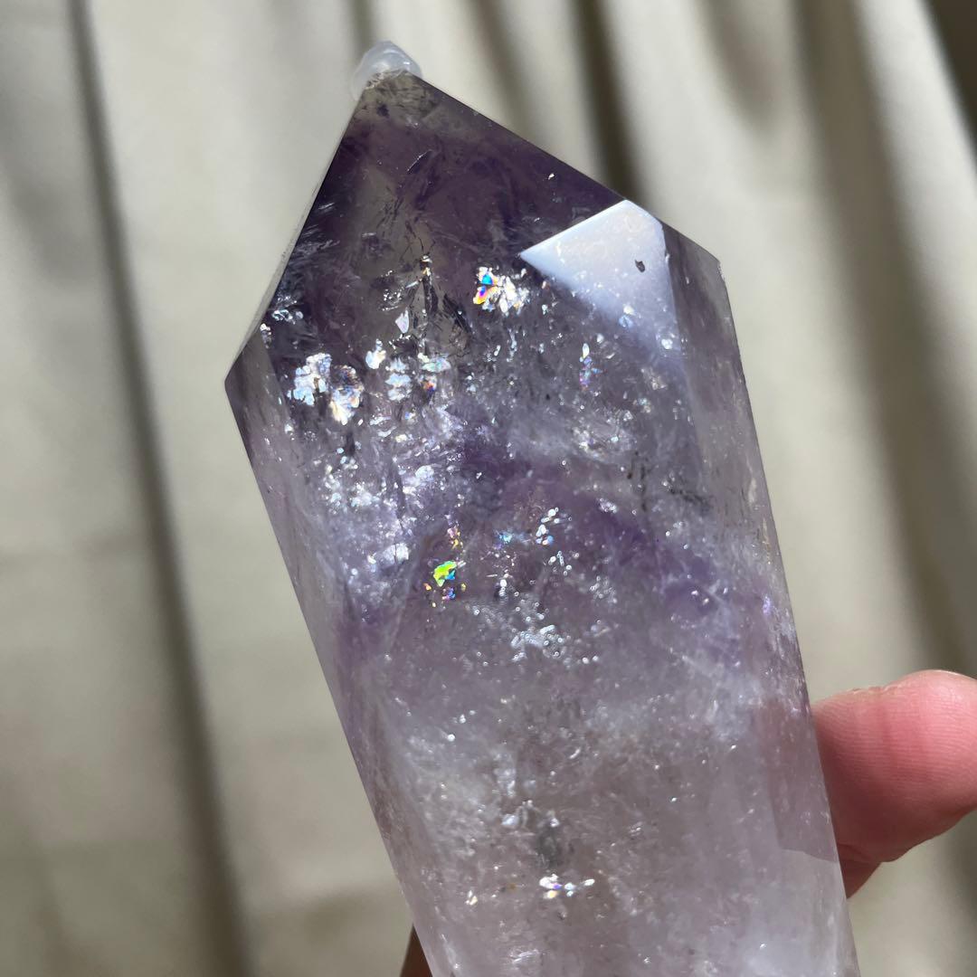 【天然石】高品質★アメジスト　紫水晶　ポイント　ワンド　六角柱