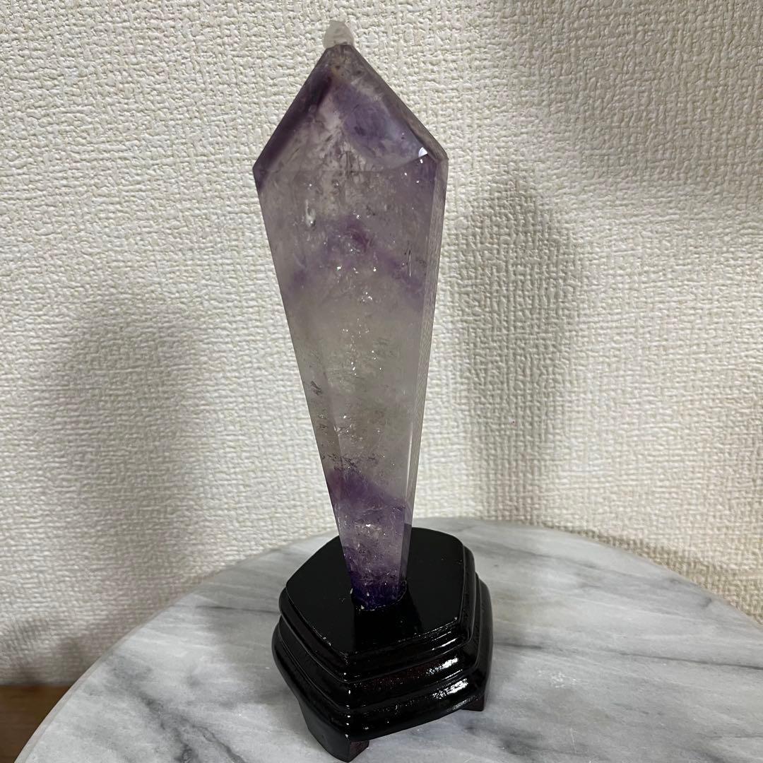 【天然石】高品質★アメジスト　紫水晶　ポイント　ワンド　六角柱
