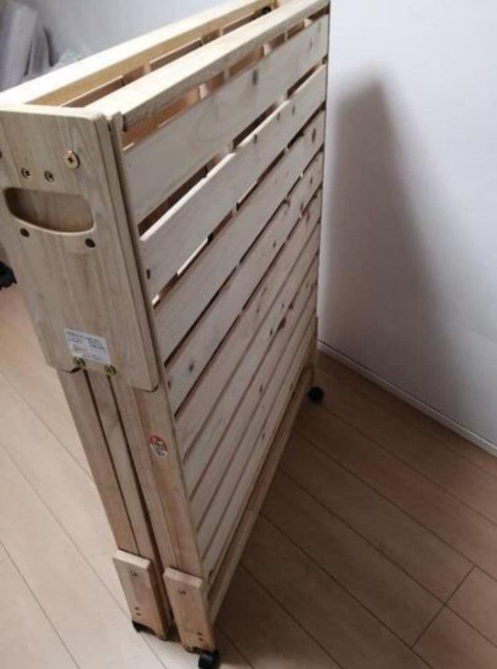 木　折りたたみベッド