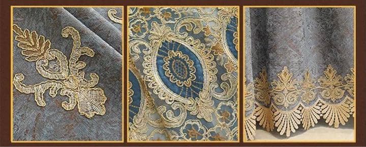 3）オーダー注文品　106番-刺繍入れ高級カーテン