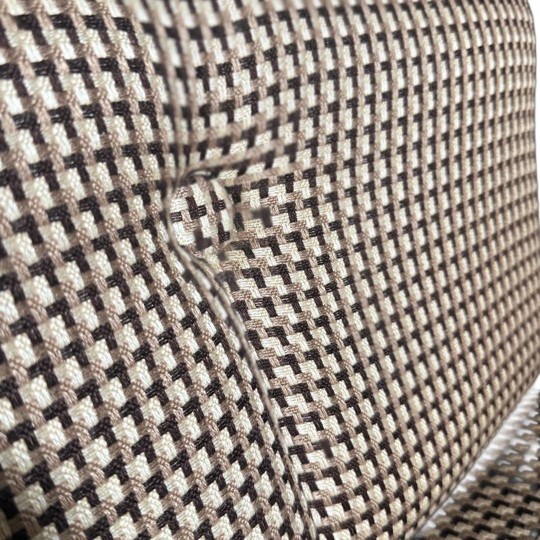 HR789 カリモク60 復刻プレート　総柄　1Pソファ　ベルベット　ボタン