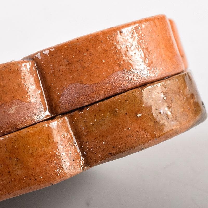 茶道具 大樋焼 九代 大樋長左衛門作 飴釉 捻梅香合 共箱 V 8334 - メルカリ