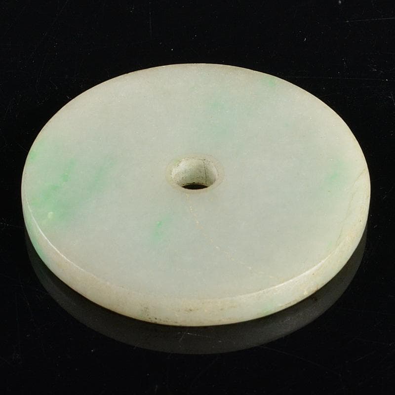 中国　玉石翡翠彫刻　玉器　玉壁　玉飾　玉珮　V　R5618