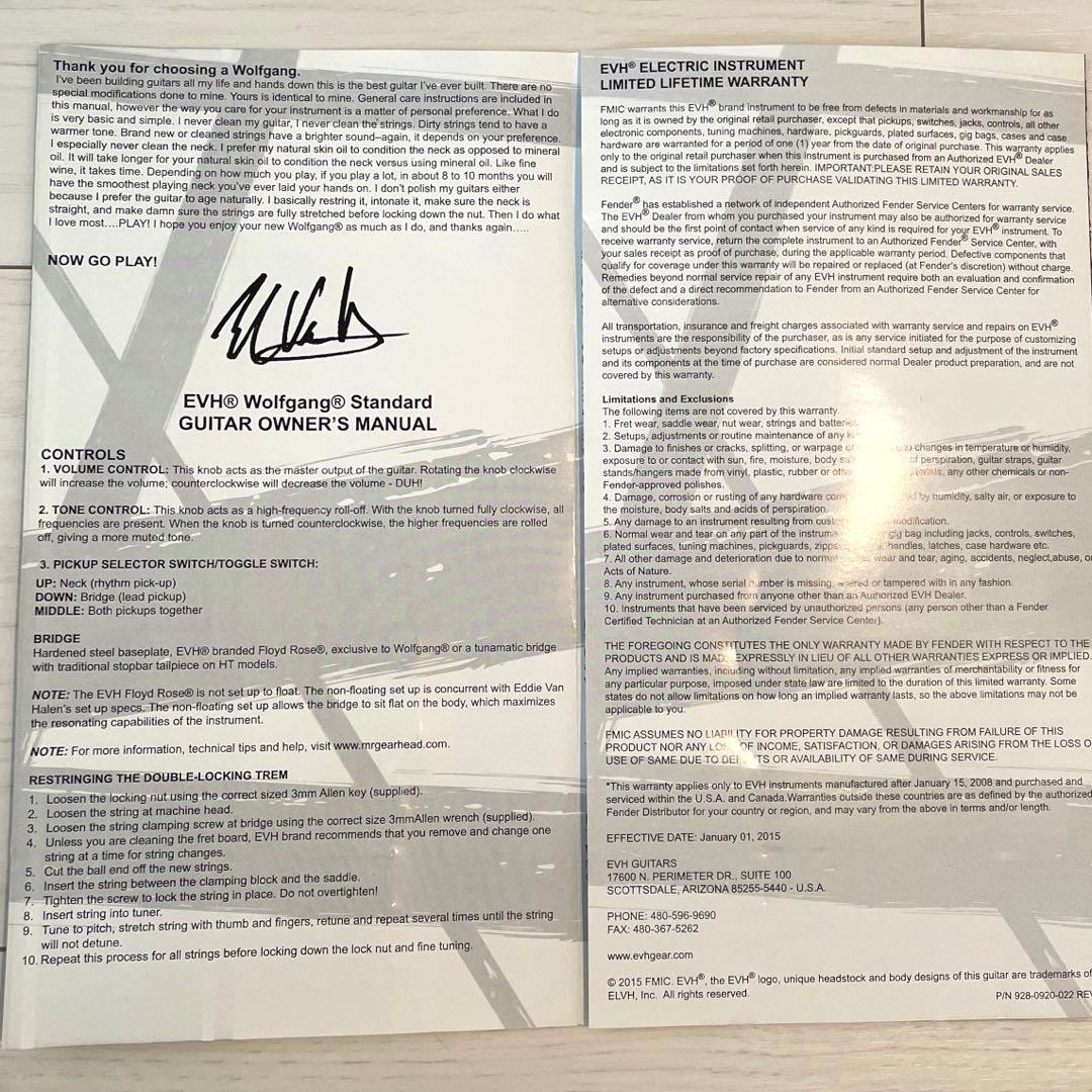 EVH Wolfgang WG Standard レッド 赤