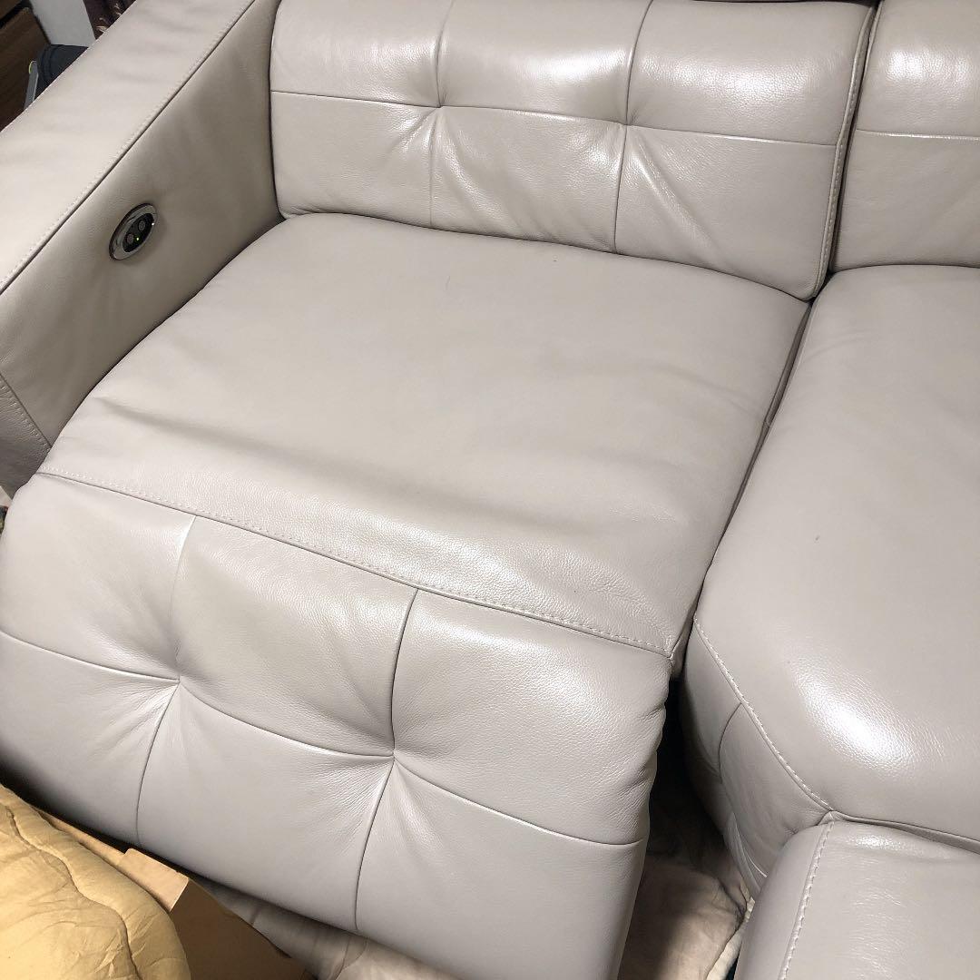 大塚家具★皮地コーナーソファー