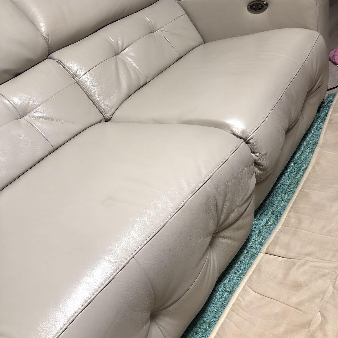 大塚家具★皮地コーナーソファー