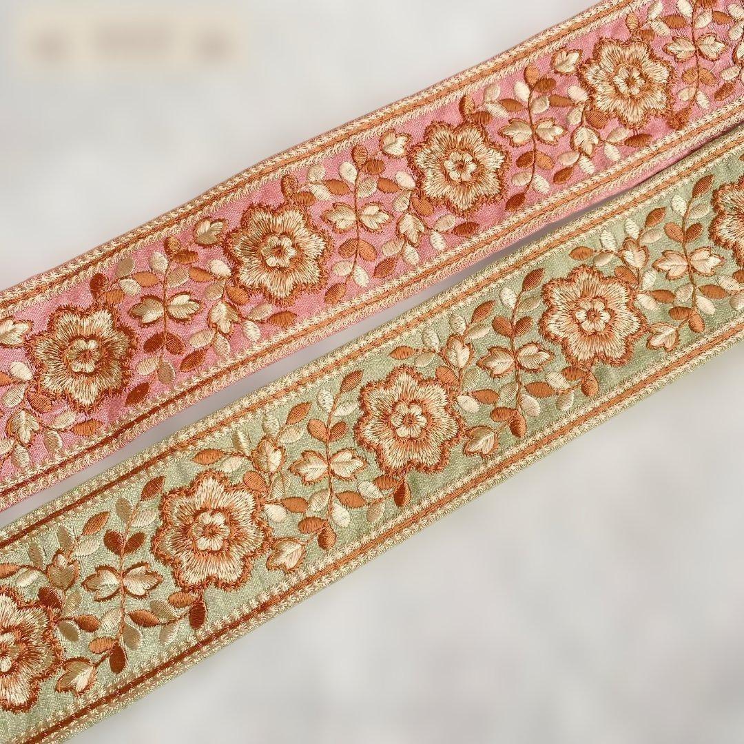 インド刺繍リボン♡No.117 1m550円 幅7cm - メルカリ