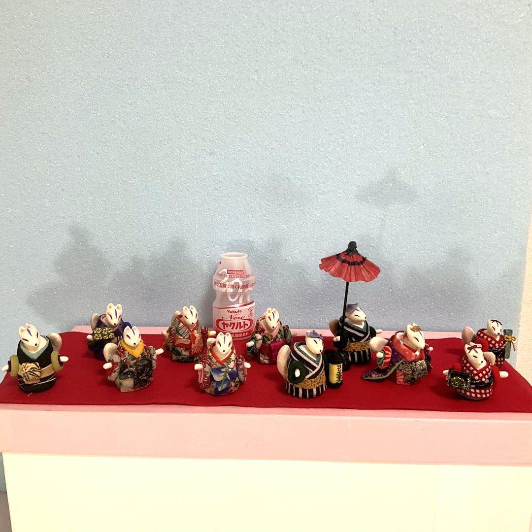 創作人形　ミニ 狐の花魁道中　べらぼう　瀬川