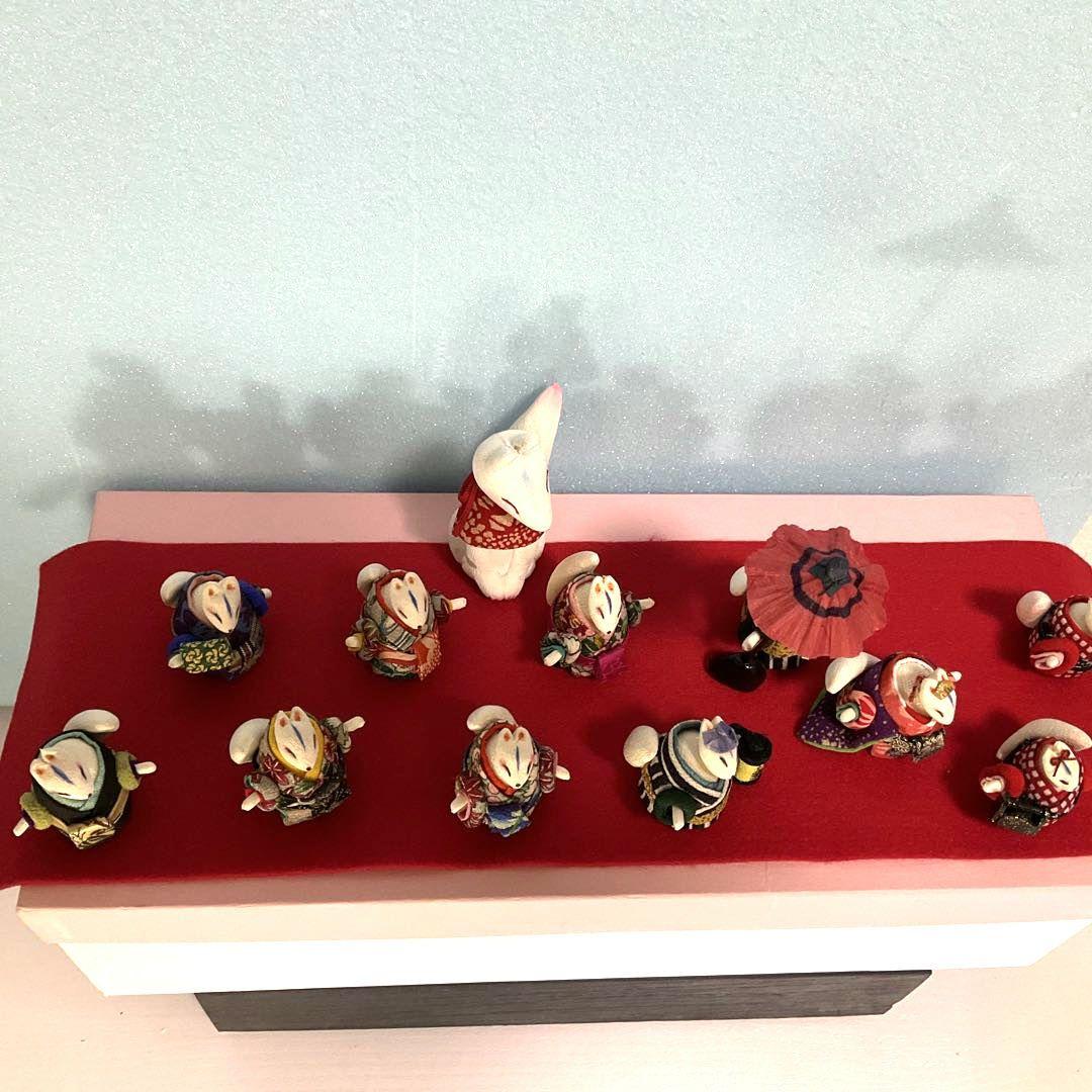 創作人形　ミニ 狐の花魁道中　べらぼう　瀬川