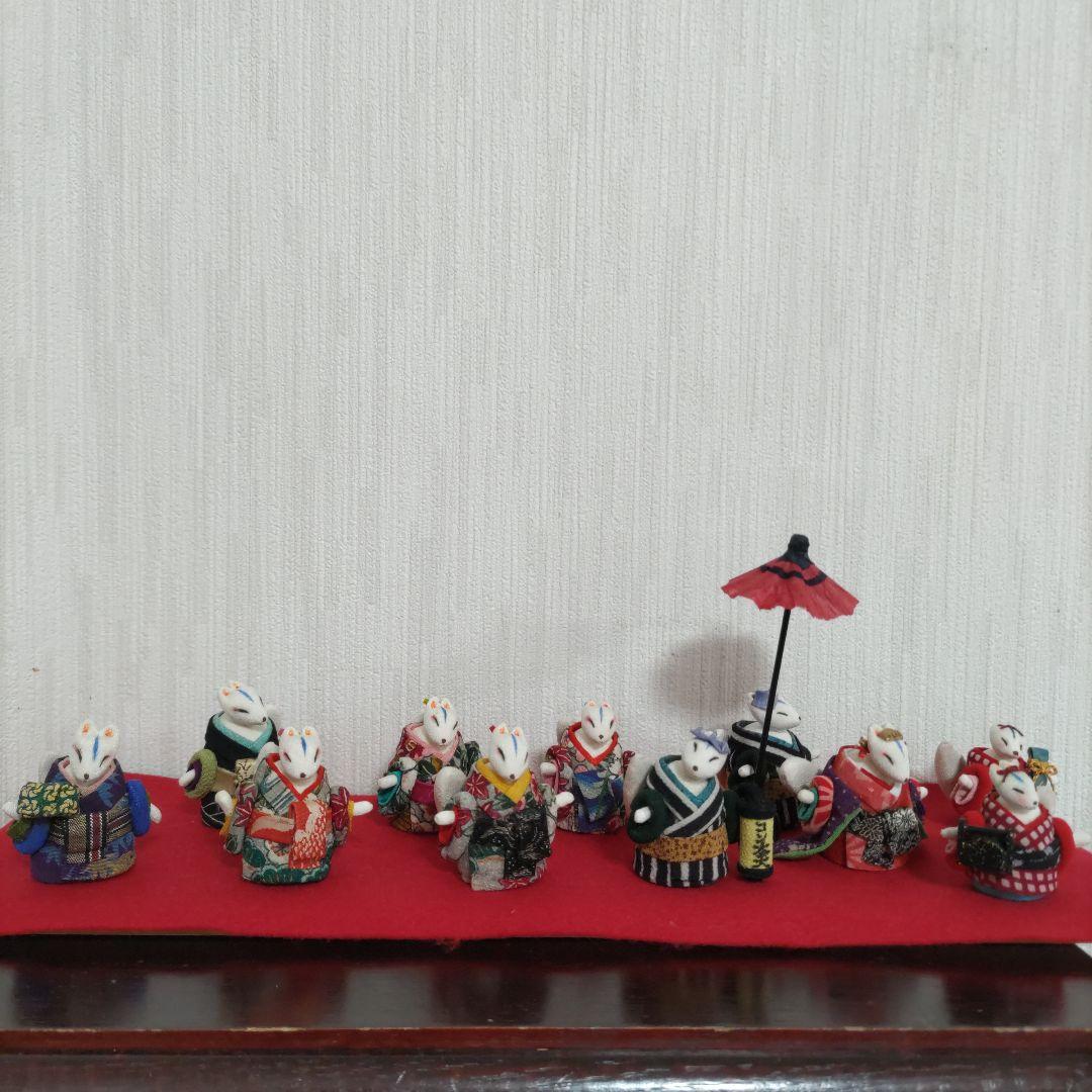 創作人形　ミニ 狐の花魁道中　べらぼう　瀬川