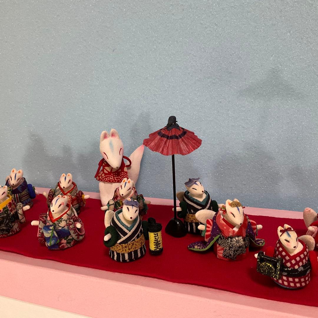 創作人形　ミニ 狐の花魁道中　べらぼう　瀬川