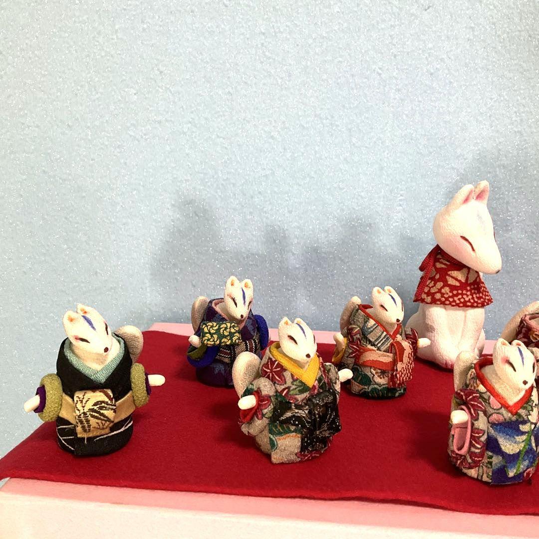 創作人形　ミニ 狐の花魁道中　べらぼう　瀬川