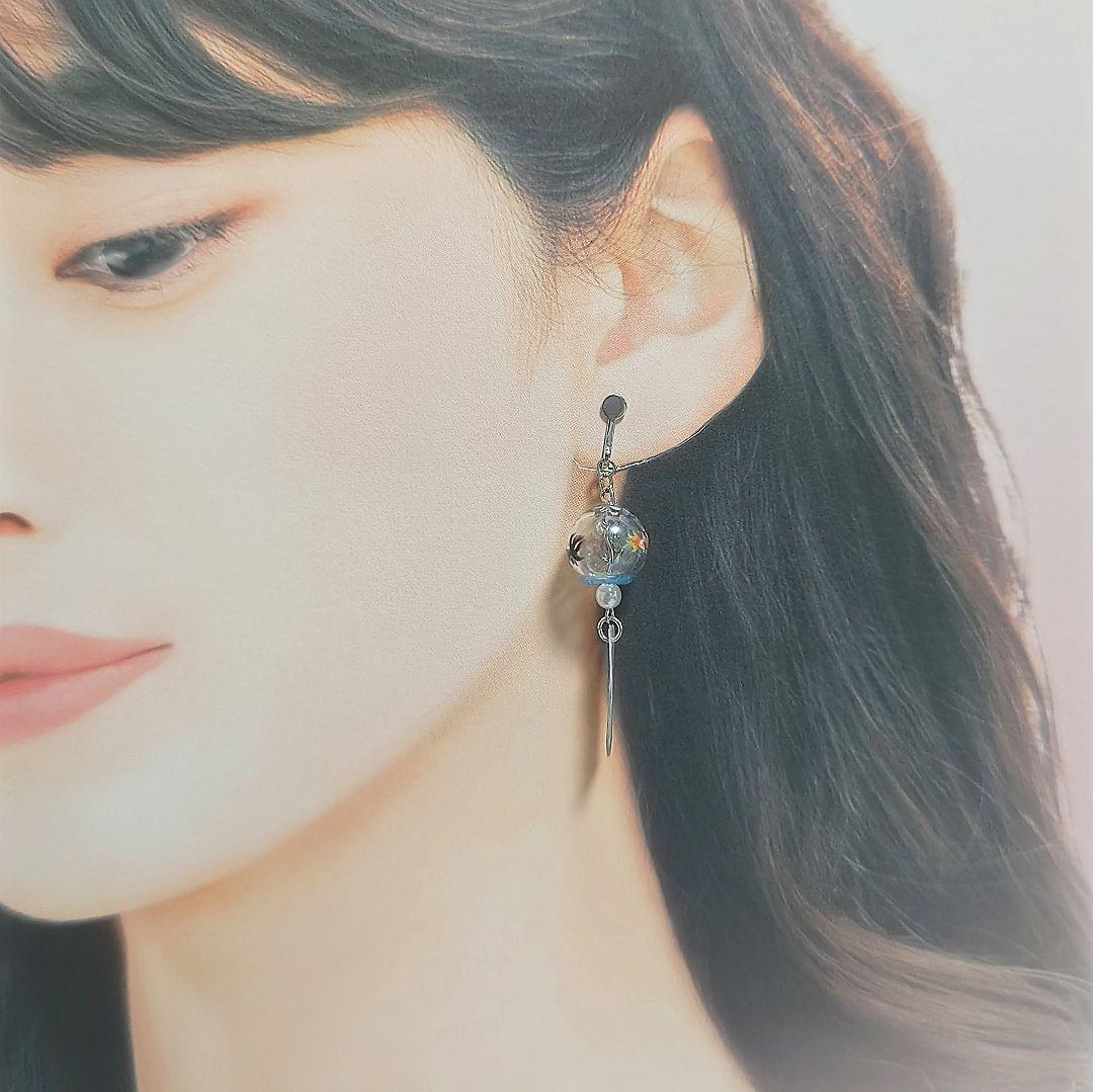 【1132】風鈴形のピアス／イヤリング