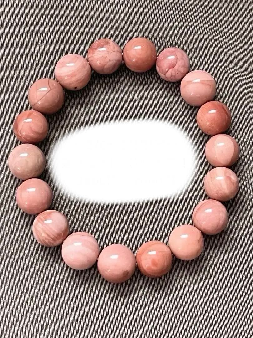 天然石ブレスレット☆高品質！ピンクアラシャン瑪瑙☆上品なカラーが