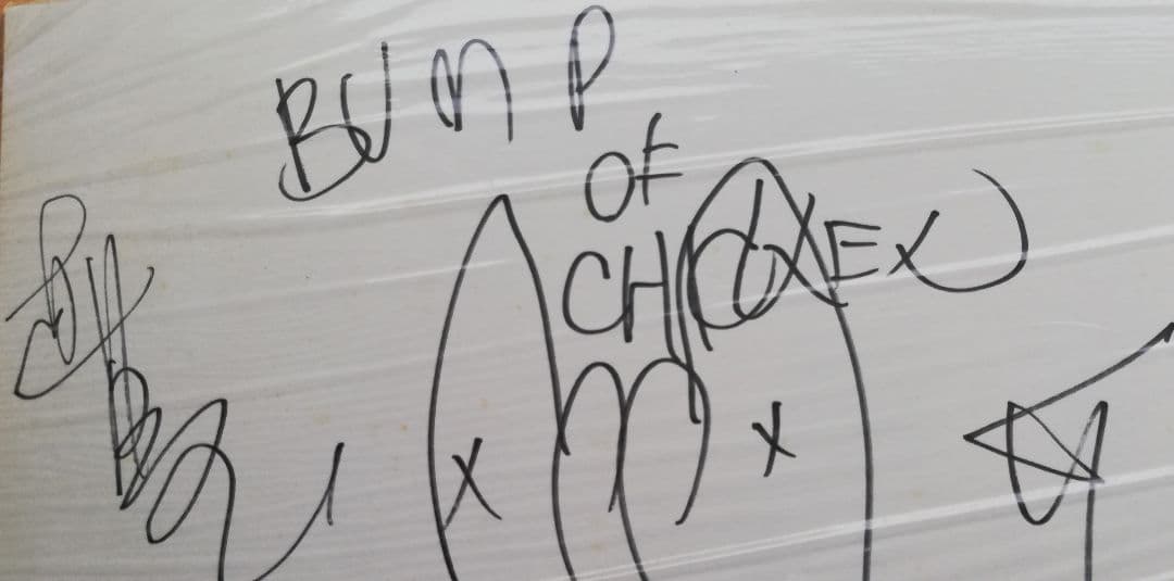 BUMP OF CHICKENのサイン色紙