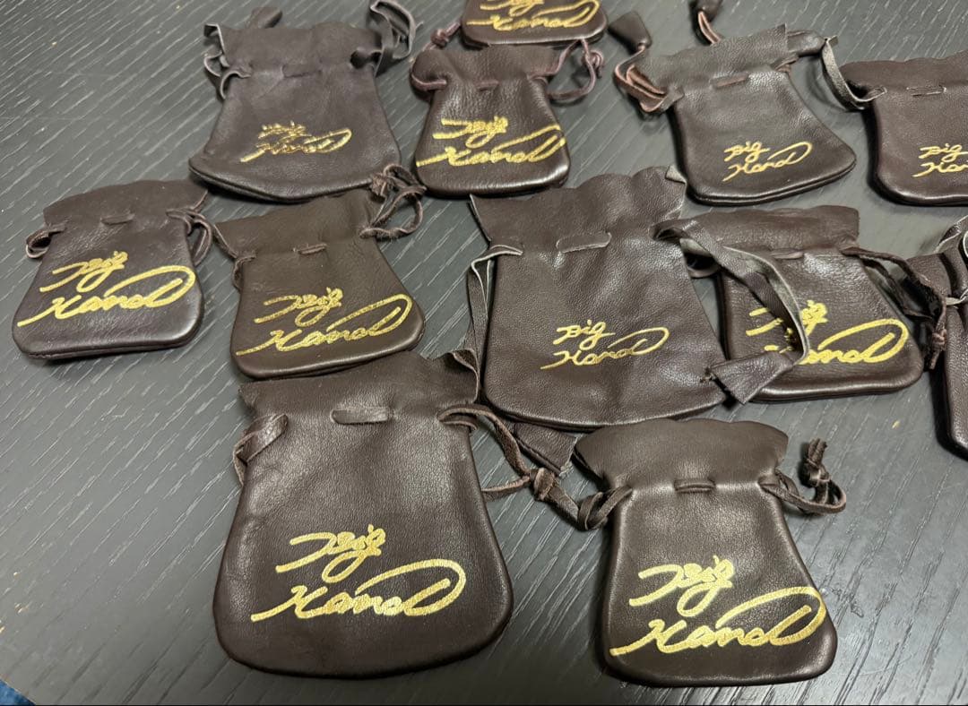 BIGHAND ブラウン巾着袋 13個セット ロゴ入り