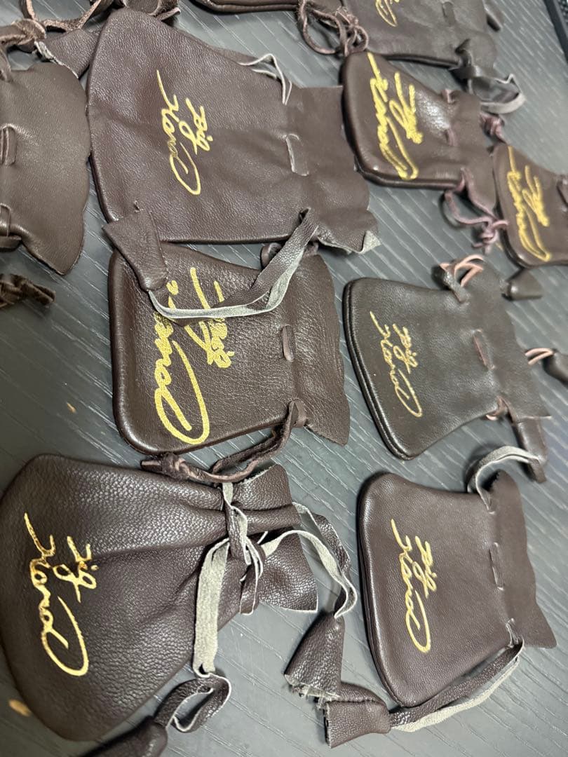 BIGHAND ブラウン巾着袋 13個セット ロゴ入り